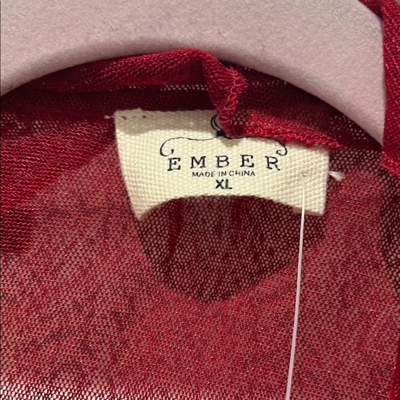 Chic Ruffle Red Jacket - Picture 3 of 6